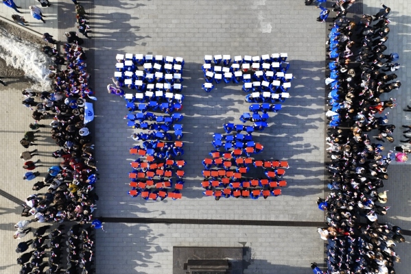 Волонтёры Победы провели мероприятия в России и за рубежом, посвященные годовщине воссоединения с Крымом и Севастополем